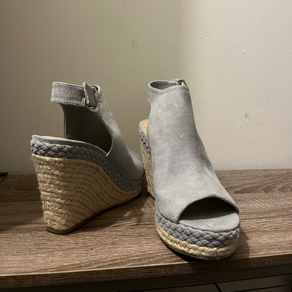 JustFab gray wedges